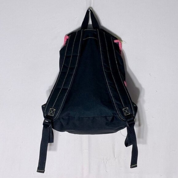 Vintage Black With Neon Graphic Book Bag Backpack - Picture 2 of 14